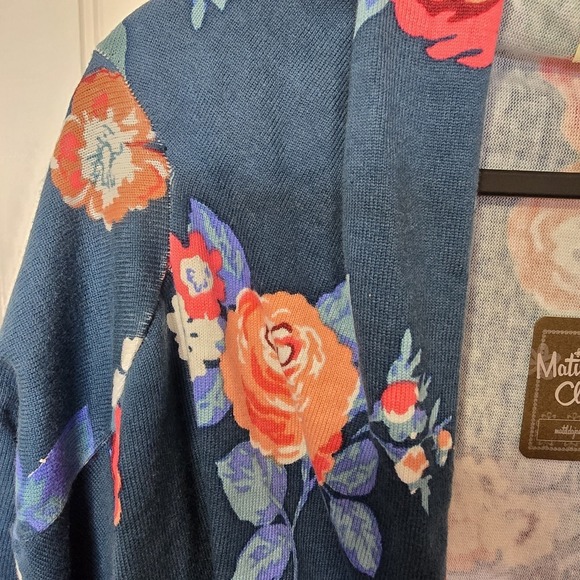 Matilda Jane Cozy Days Open Cardigan Sz Medium Waterfall Floral Cottagecore - Picture 5 of 11
